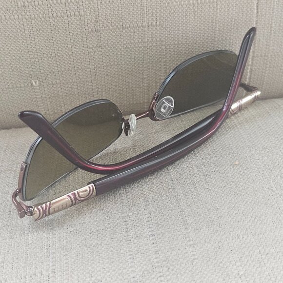 Elle Women Eyeglasses Frame Burgundy Tone Half Rim Glasses EL13412 Eyewear - Picture 8 of 11